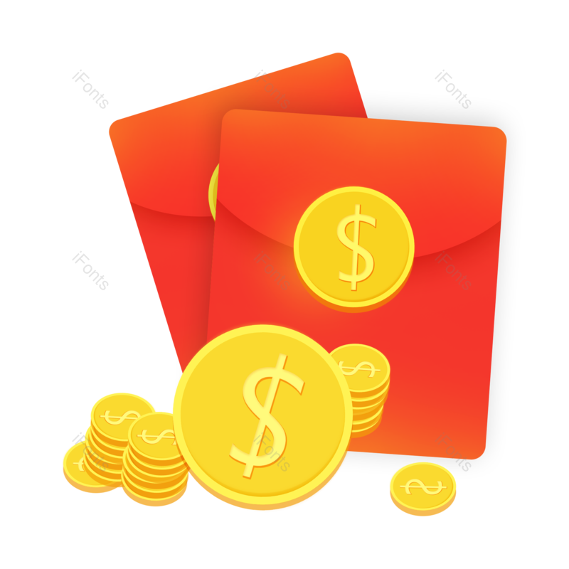 金币矢量图片,金币元素,美元金币PNG,红包免抠素材